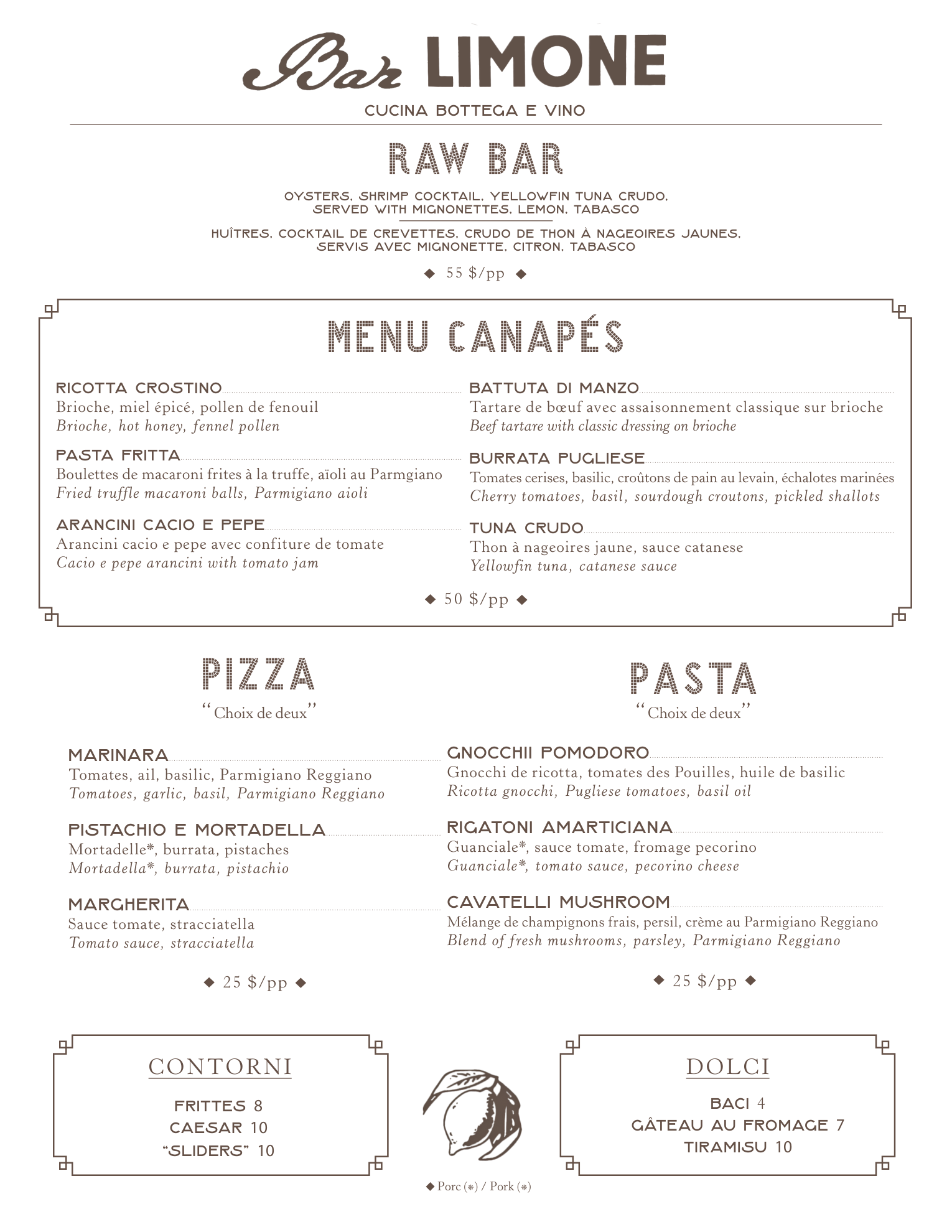 Menu Groupe - page 1