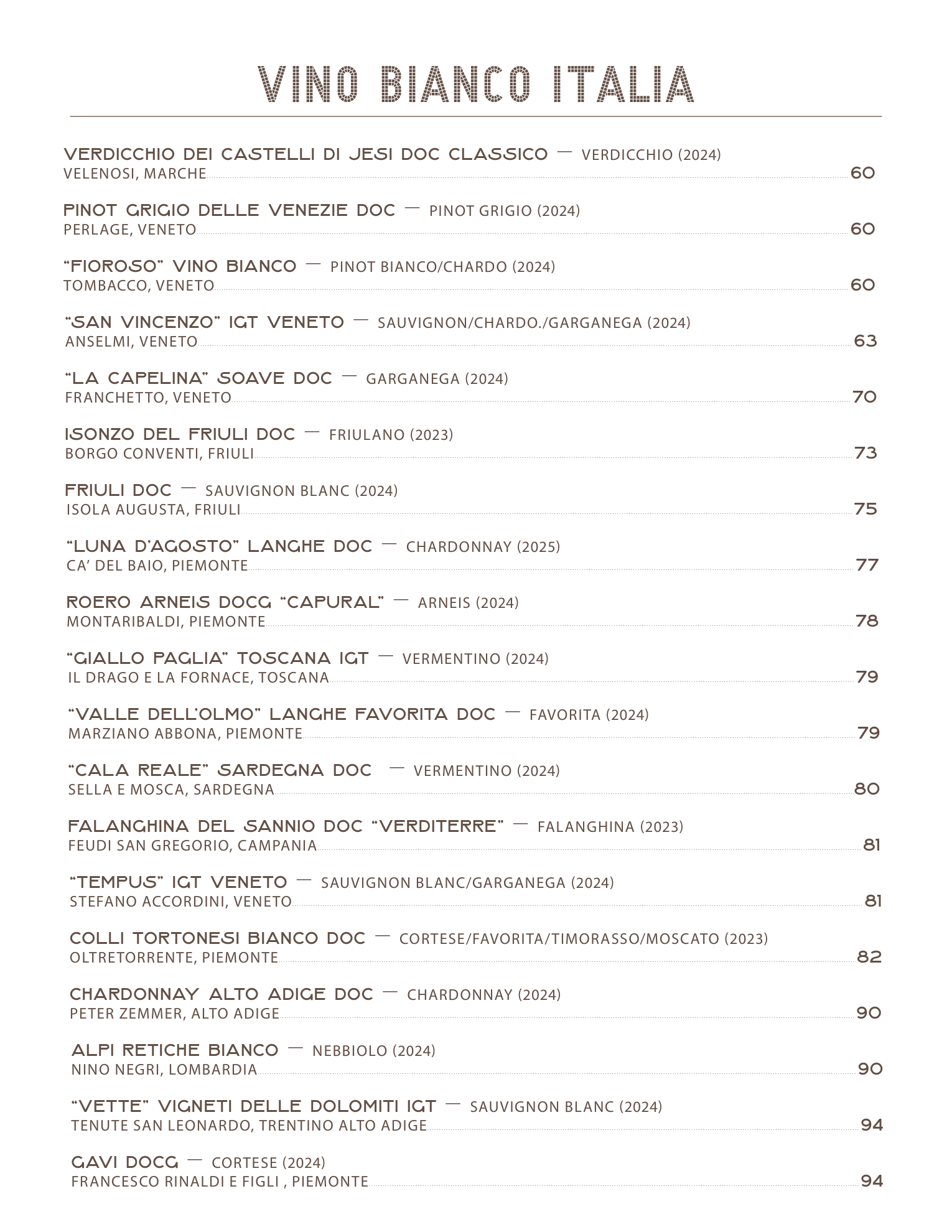 Carte des Vins - page 4
