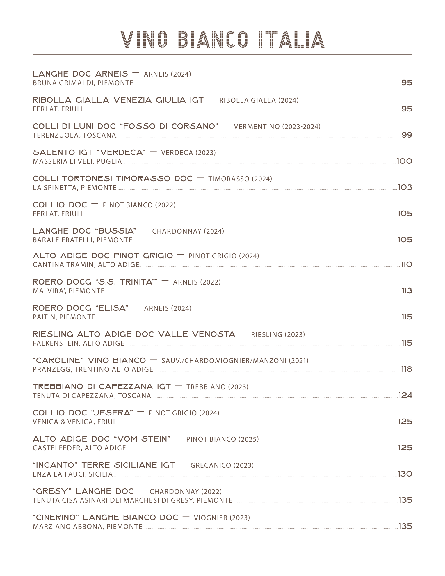 Carte des Vins - page 5