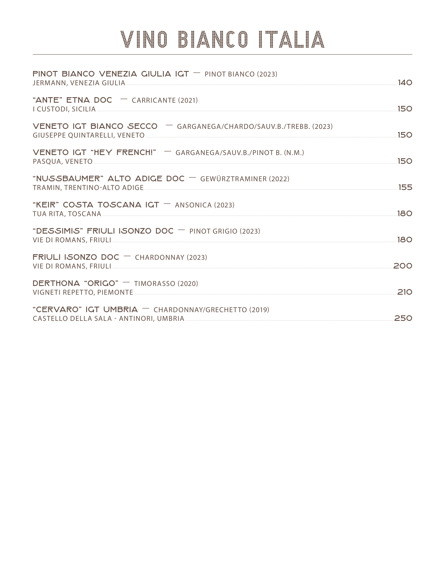 Carte des Vins - page 6
