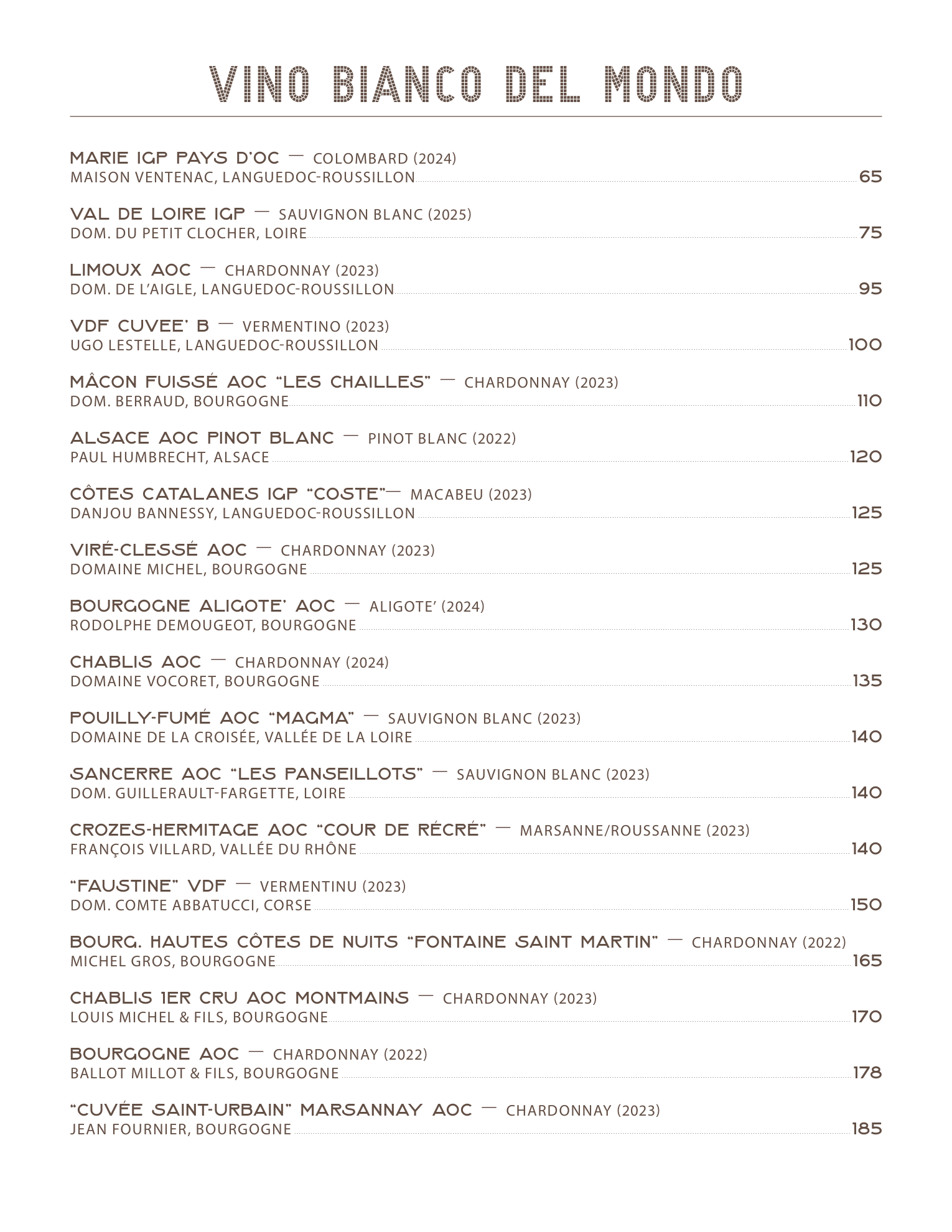 Carte des Vins - page 7