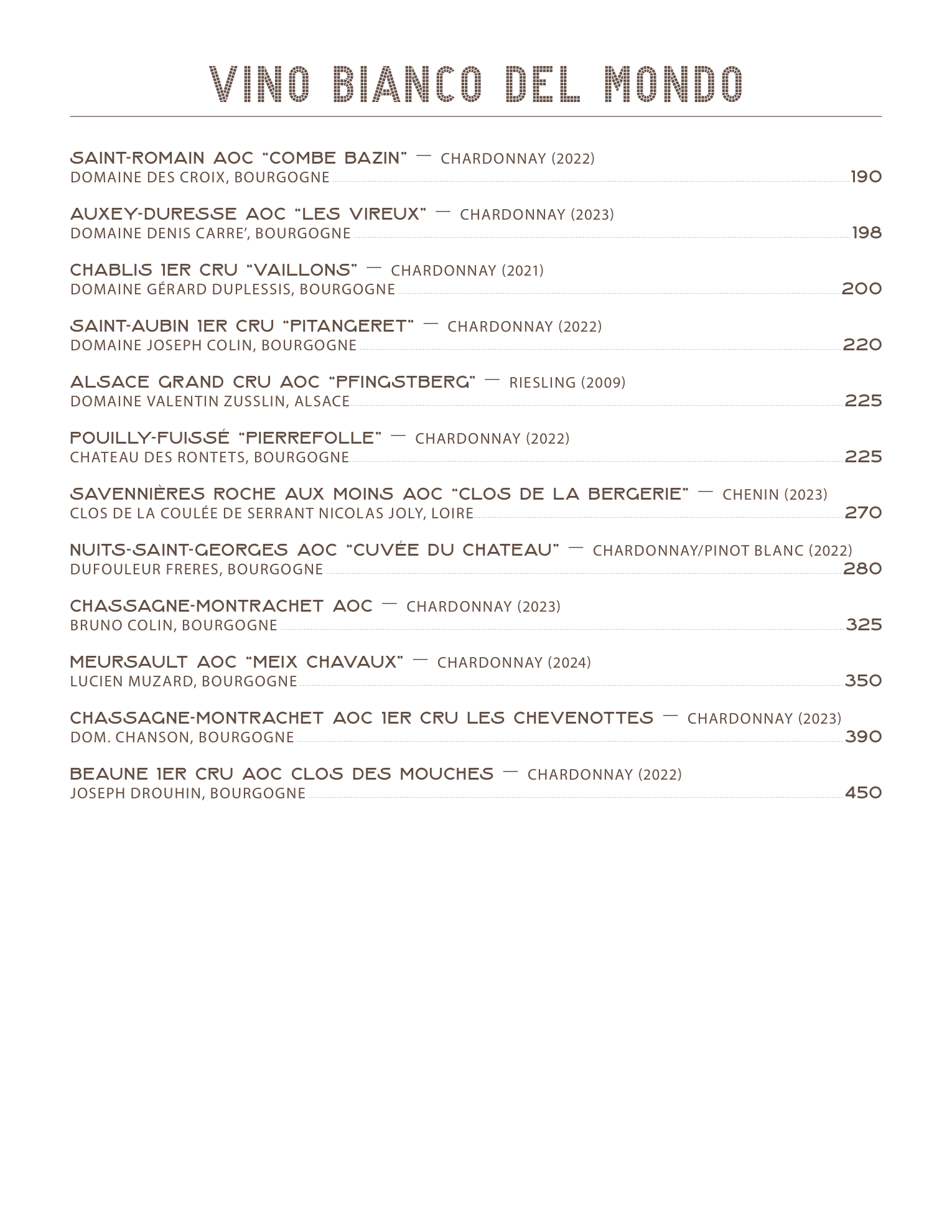 Carte des Vins - page 8