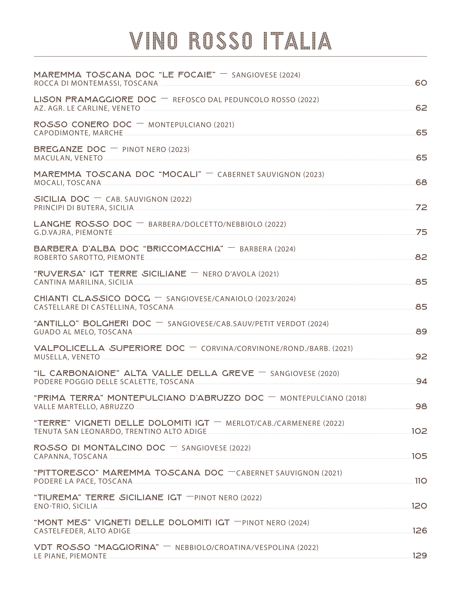 Carte des Vins - page 9