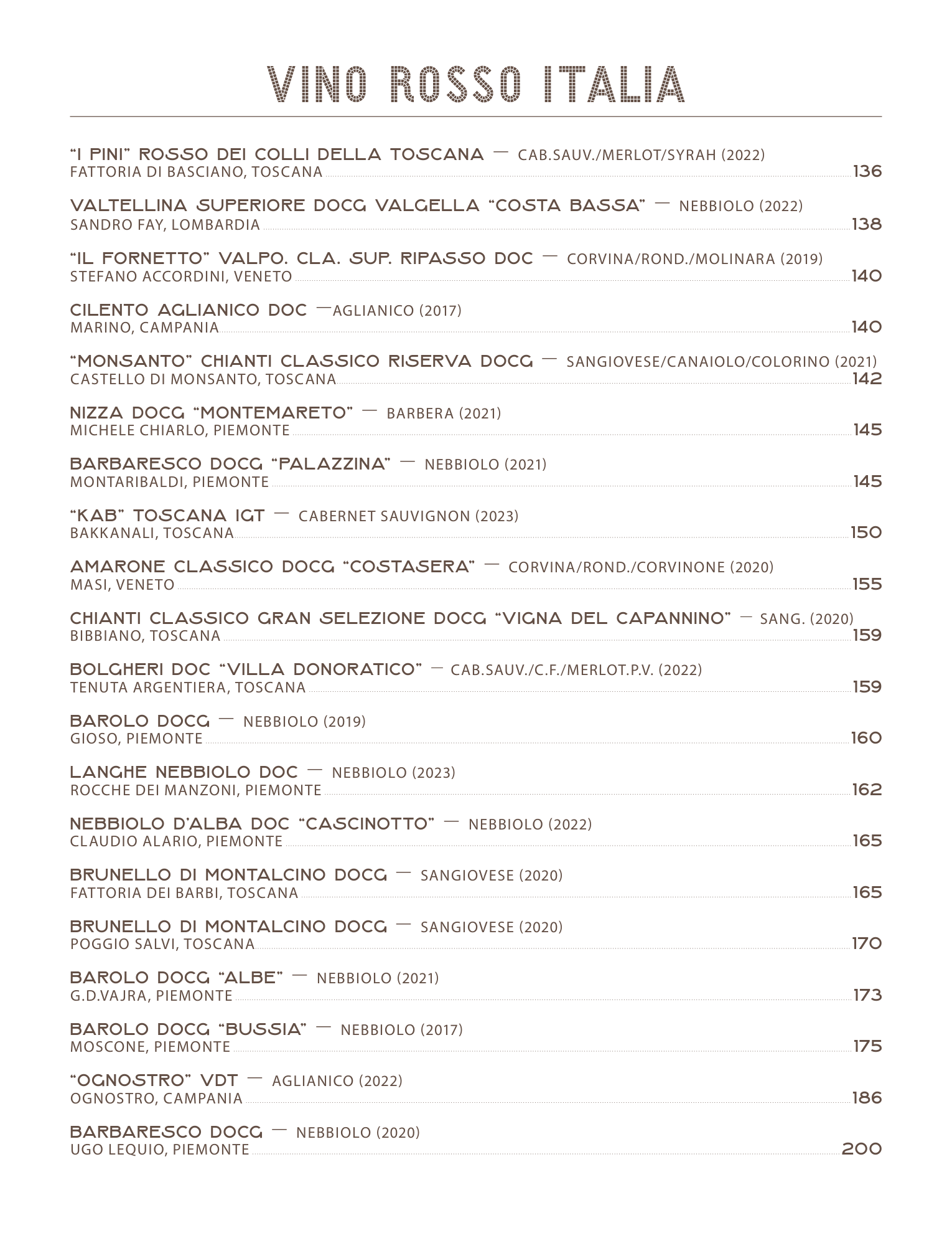 Carte des Vins - page 10