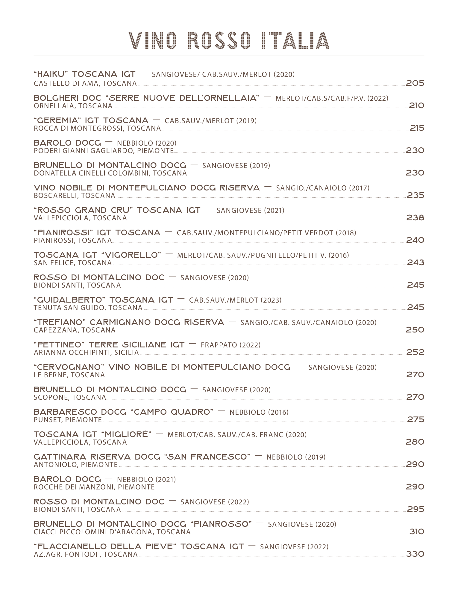 Carte des Vins - page 11